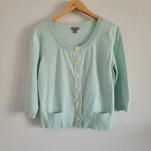 J Jill blue cardigan sweater
